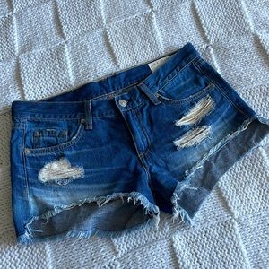 Rag & Bone Destroyed Denim Shorts, Size 26